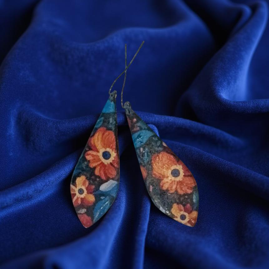 Artistic Picasso Floral Earrings