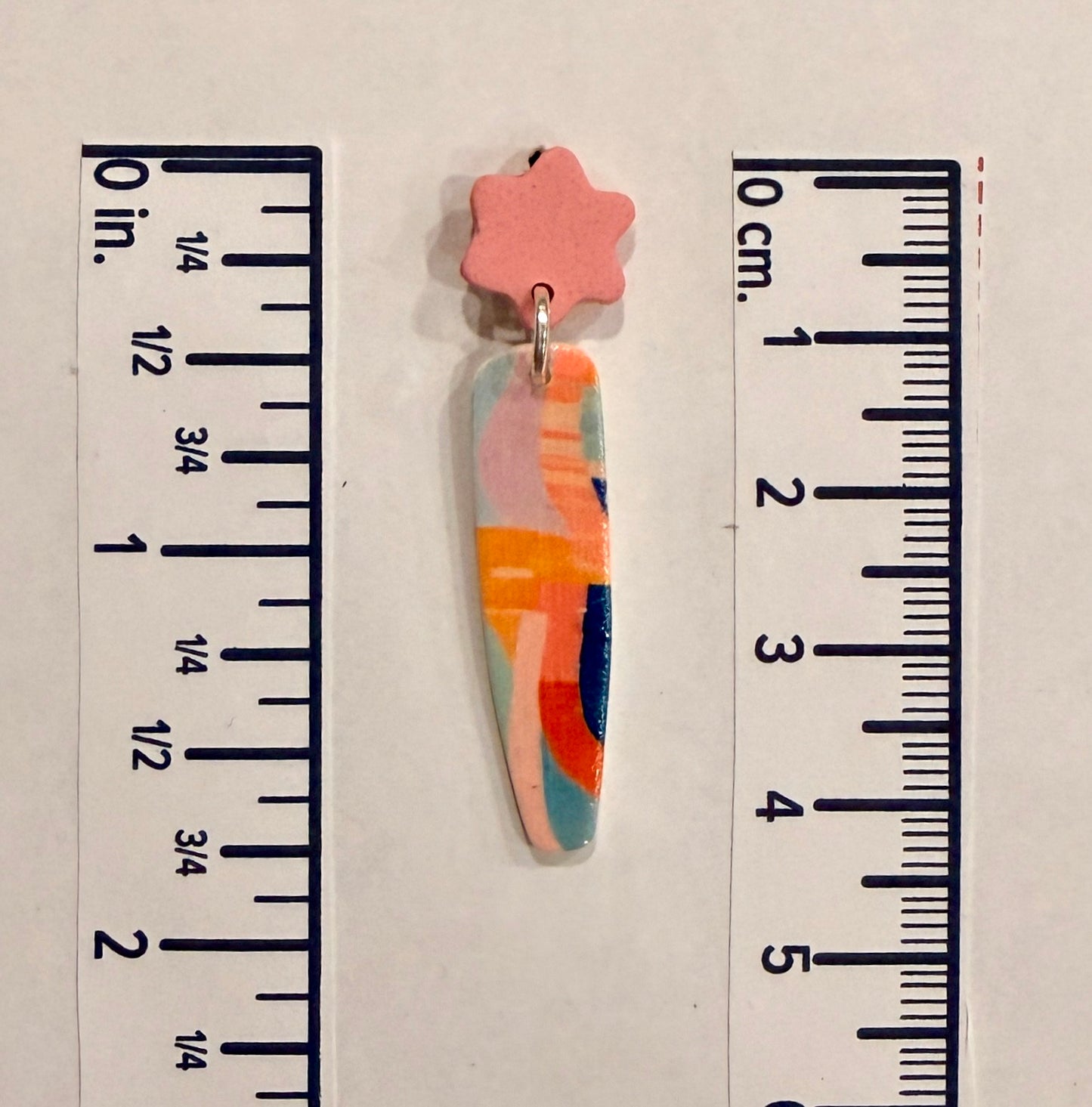 Colorful Abstract Pattern Polymer Clay Post Earrings